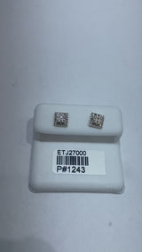 Real 10KT Gold &0.08CTW Diamond Earrings