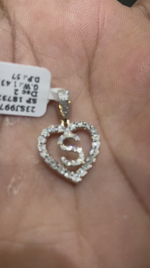 Real 10KT Gold&0.27CTW Diamond Charm-Letter ‘S’