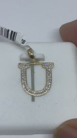 Genuine 10kt Gold & 0.73CTW Diamond Letter Charm