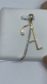 Real 10kt Gold & 0.73CTW Diamond Letter Charm