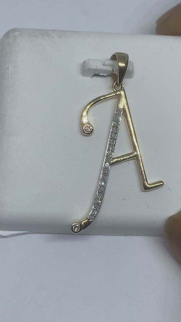 Real 10kt Gold & 0.73CTW Diamond Letter Charm