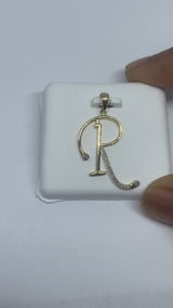 Real Genuine 10kt Gold & 0.73CTW Diamond Letter Charm