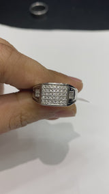 Real 10kt White Gold and 0.25CTW Diamond Men’s Ring