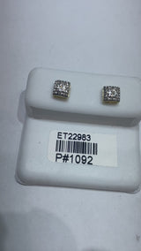 Real 10KT Gold &0.06CTW Diamond Earrings