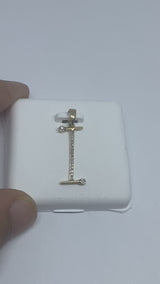 Real 10kt Gold & 0.73CTW Diamond Letter “I” Charm