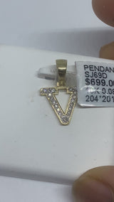 Genuine 10kt Gold & 0.73CTW Diamond Letter Charm