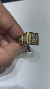 Real 10KT Gold & 1.0CTW Diamond Men Ring