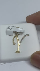 Genuine 10kt Gold & 0.73CTW Diamond Letter Charm