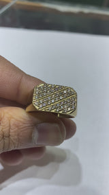 Real 10KT Gold & 1.0CTW Diamond Men Ring