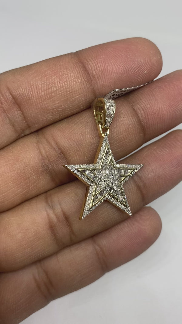 Real 10KT Gold & 0.60CTW Diamond “STAR” Charm