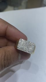 Real 10KT Gold & 0.39CTW Diamond Men Ring