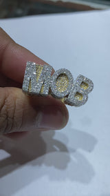 Real 10KT GOLD with 1.00CTW Diamond Customized “MOB” Money over Bit**es men Ring