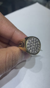 Real 10KT Gold & 0.28CTW Diamond Men Ring