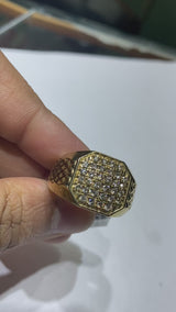 Real 10KT Gold & 1.0CTW Diamond Men Ring