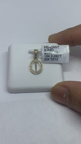 Real 10kt Gold & 0.73CTW Diamond Letter Charm