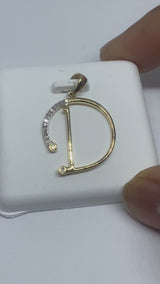 Genuine 10kt Gold & 0.73CTW Diamond Letter Charm