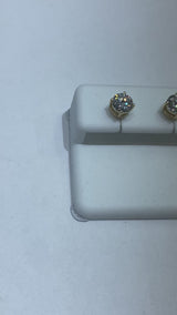 Real 14KT Gold & Moissanite 1.3CTW Diamond Earrings