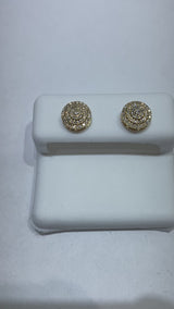 Real 10KT Gold & 0.27 CTW Diamond Earrings