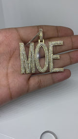 Real 10KT Gold and 7.5CTW Diamond MOE Charm