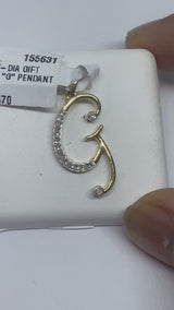 Real 10kt Gold & 0.08 CTW Diamond Letter Charm