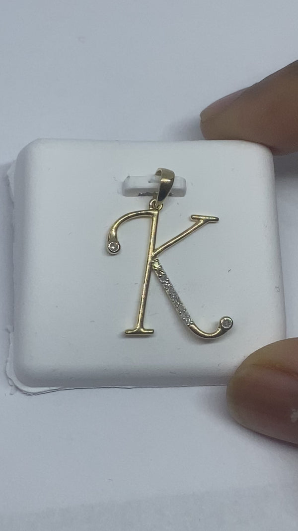 Real 10kt Gold & 0.73CTW Diamond Letter Charm