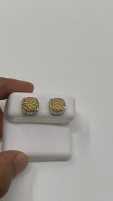 Real 10kt Gold & 0.2 CTW Diamond Screw-back Earrings