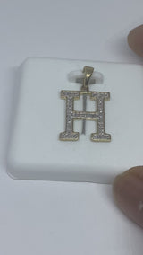 Real 10kt Gold & 0.73CTW Diamond Letter Charm