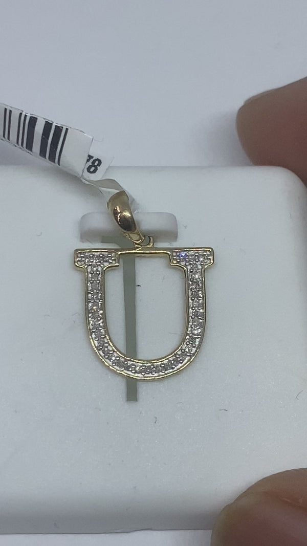 Genuine 10kt Gold & 0.73CTW Diamond Letter Charm