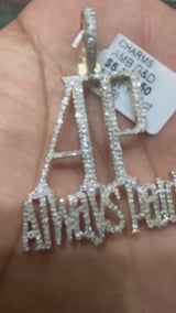 Real 10KT Gold & 1.44CTW Diamond’ “Always paid” Charm