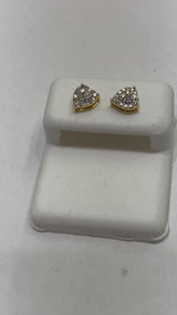 Real 10KT Gold & 0.15CTW Diamond Earrings