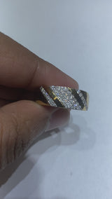 Real 10KT Gold & 0.50CTW Diamond Men Ring