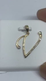 Genuine 10kt Gold & 0.08 CTW Diamond Letter Charm