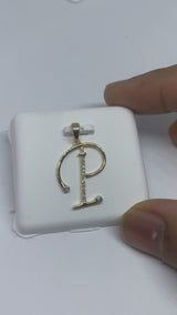 Genuine 10kt Gold & 0.73CTW Diamond Letter Charm