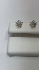 Real 10KT Gold & 0.3CTW Diamond Earrings