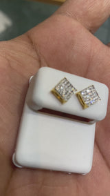 Real 10KT Gold & 0.2CTW Diamond Earrings