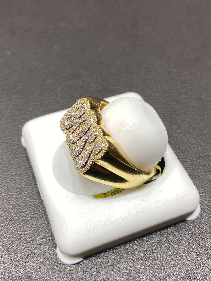 Real 10KT GOLD AND 0.32CTW DIAMOND MENS RING