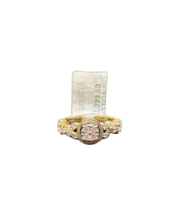 Real 10Kt Gold & 0.25CTW Diamond Ladies Ring