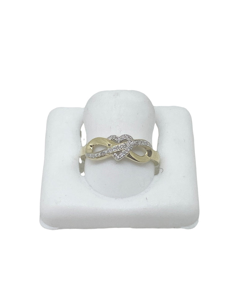 Real 10KT Gold & 0.07CTW Diamond Ladies Ring