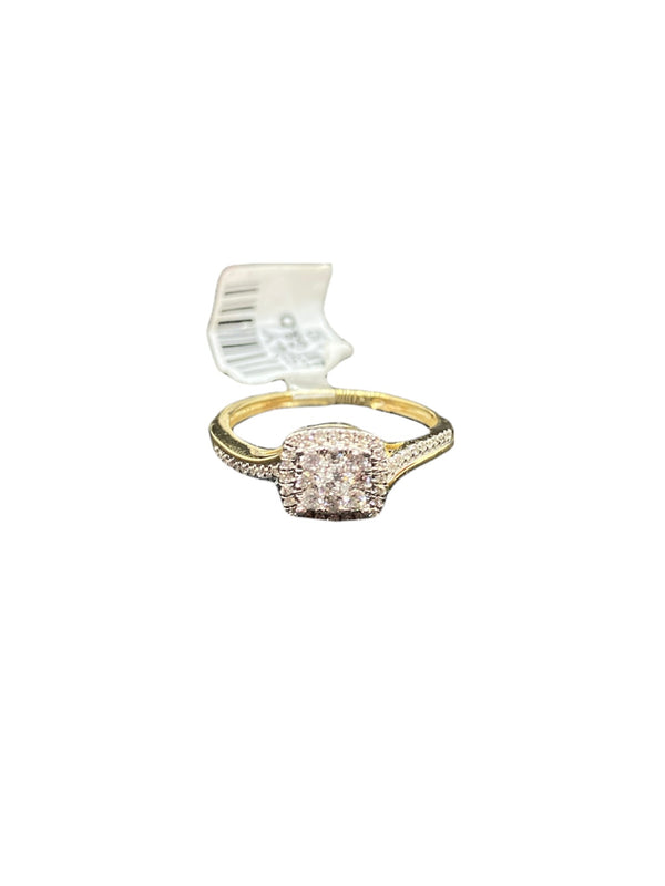 Real 10Kt Gold & 0.33CTW Diamond Ladies Ring