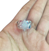 925 Sterling  Silver &0.08CTW Diamond Ladies Ring