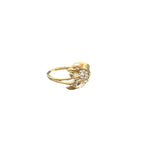 Real 10Kt Gold & 0.10CTW Diamond Ladies Ring