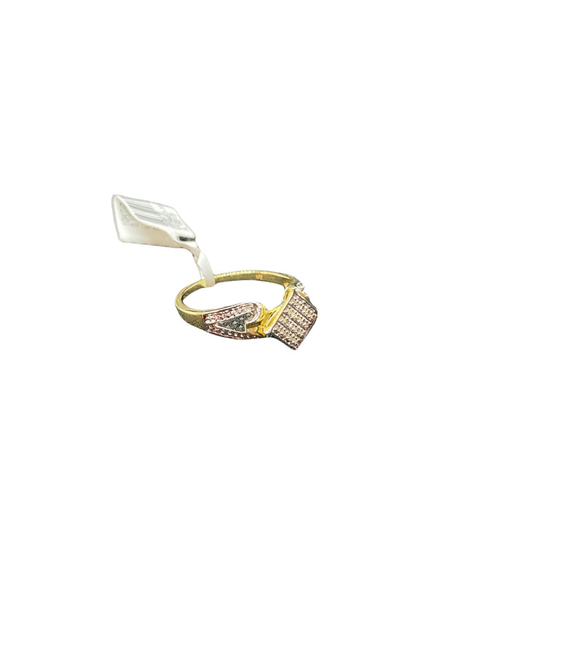 10Kt Real Gold & 0.10CTW Diamond Ladies Ring