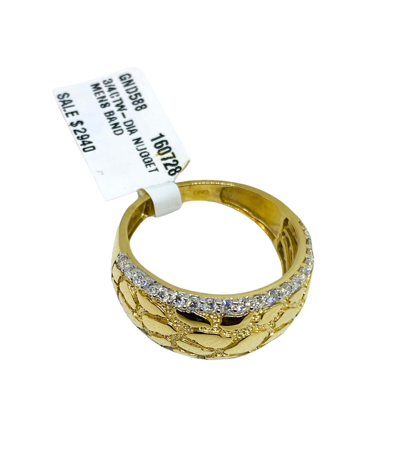 Real 10kt gold & 0.4CTW diamond men’s ring