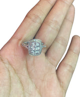 Real Silver & 0.08CTW Diamond Ring