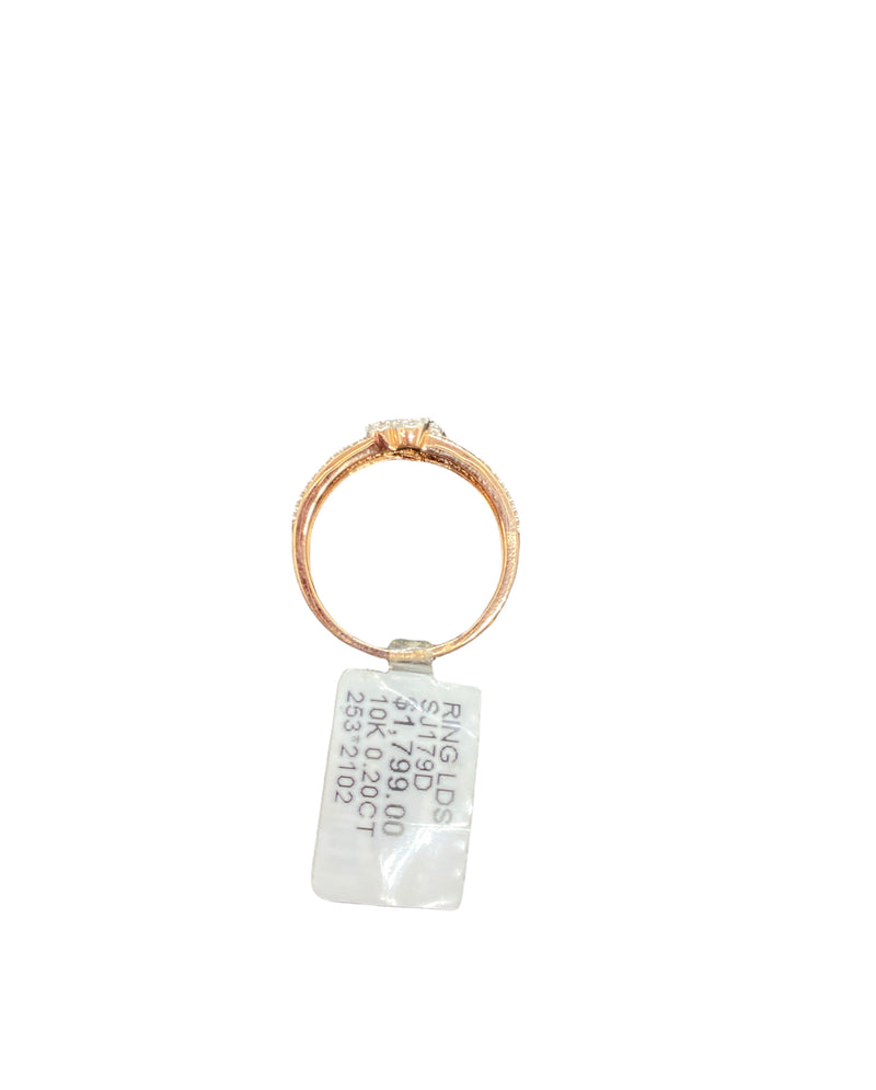 10Kt Rose Gold &0.20CTW Diamond Ladies Ring