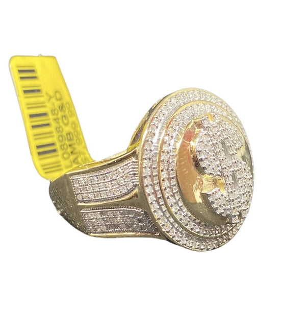 Real 10kt Gold &0.75CTW Diamond Men’s Ring