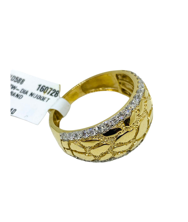 Real 10kt gold & 0.4CTW diamond men’s ring