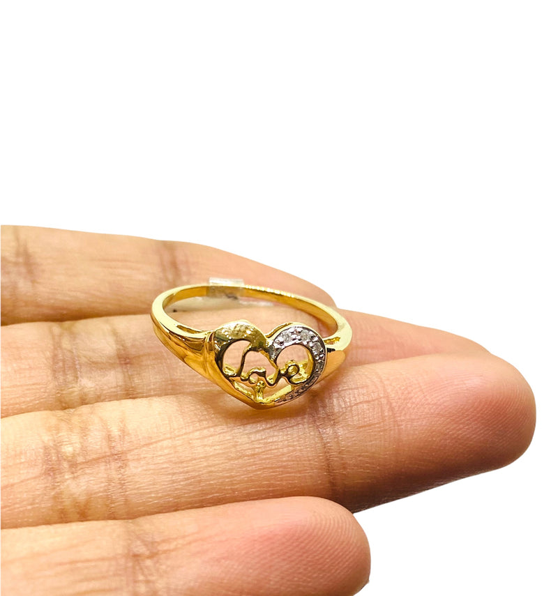 Real 10KT Gold 0.02CTW Diamond Ladies  Ring