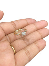 Real 10KT Gold & 0.10CTW Diamond Ladies Ring