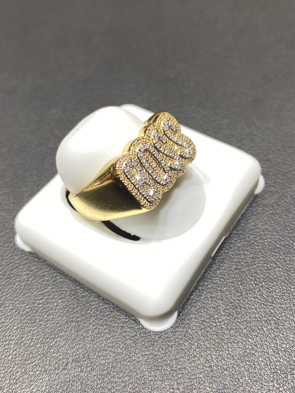 Real 10KT GOLD AND 0.32CTW DIAMOND MENS RING